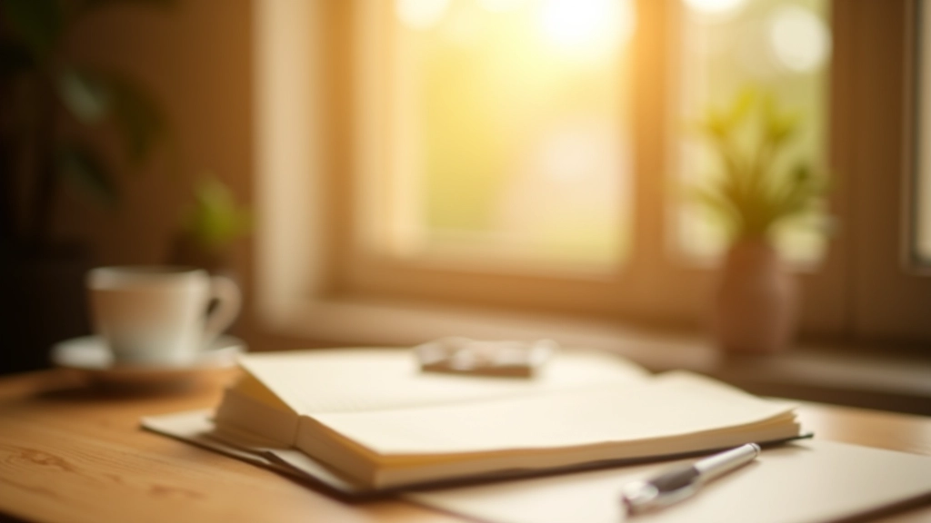 Morgenliche Reflexion und Journaling in natürlichem Licht